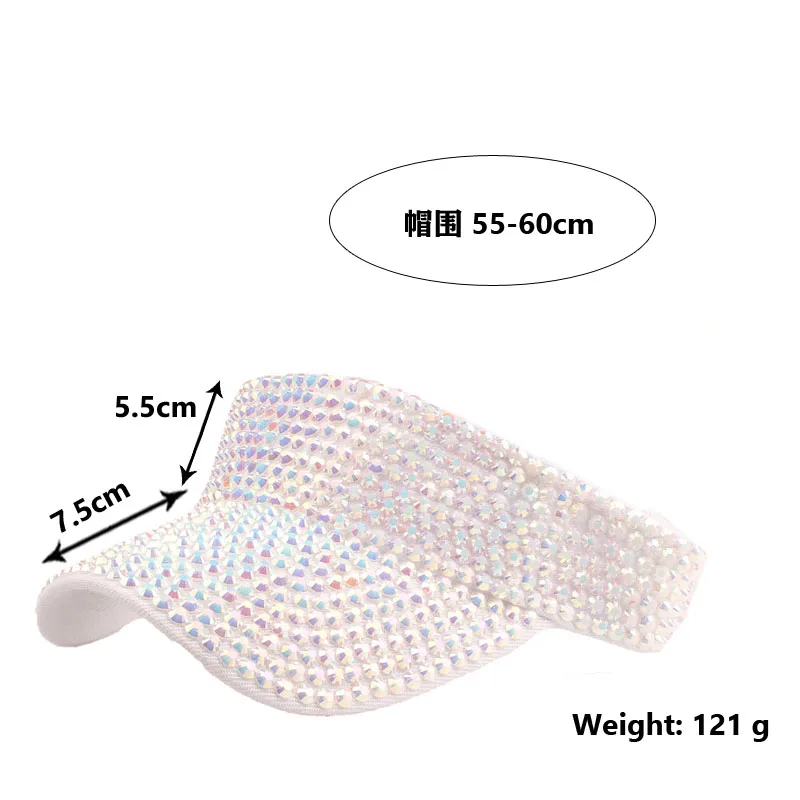 [YARBUU] 2021 New Brand Baseball Cap Visor Hat Summer Women's Golf Sun Hats Rhinestone Empty Top Cap Wholesale Free Shipping