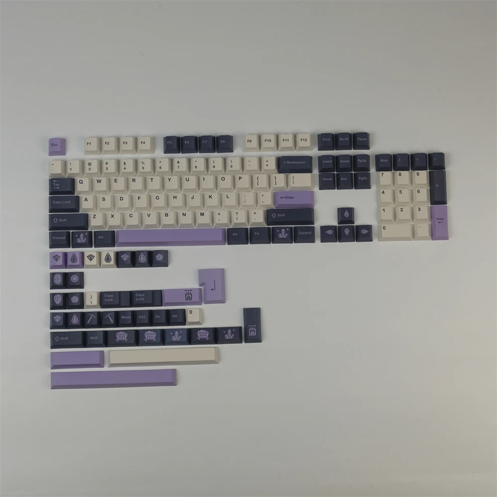 Imagem -05 - Gmk Ametista Teclas para Teclado Mecânico 140 Teclas Pbt Perfil Cereja Dye-sublimação Gk61 64 68 84 87 96 104 108