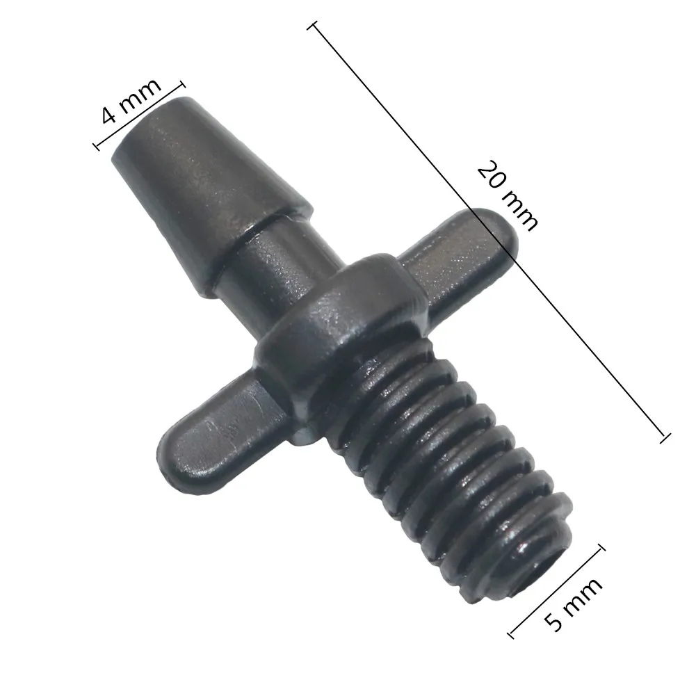 50 Pcs 3/5mm Hose Barbed M5 Thread Connector Garden Drip Irrigation Plants Flower Bonsai Watering Joints Pipe Fittings