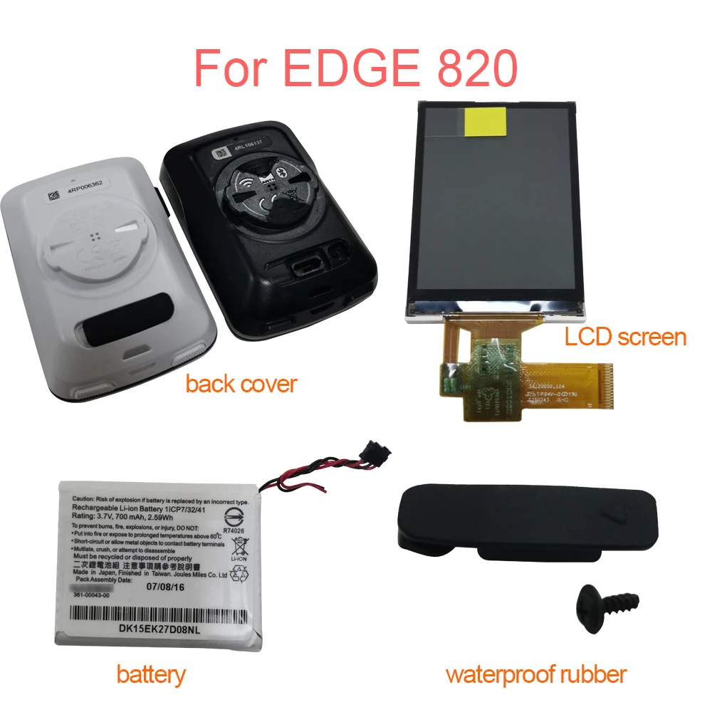 

LCD Screen For GARMIN EDGE 820 Back Cover Case With Battery Waterproof Rubber EDGE820 Outdoor Sports Parts