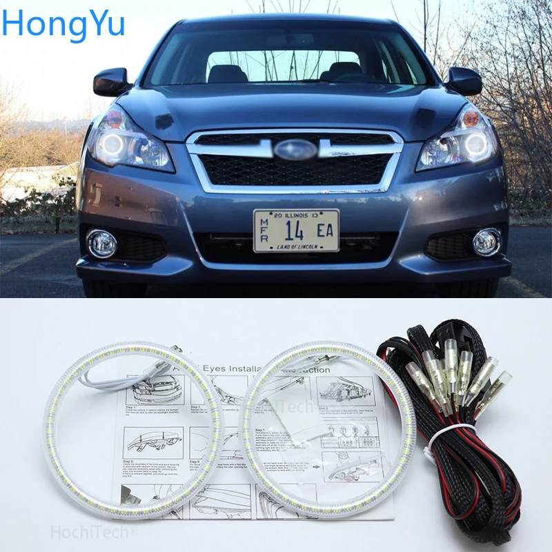 For Subaru LEGACY 2009-2014 Super Bright white color 3528 SMD led Angel Eyes kit daytime running light DRL