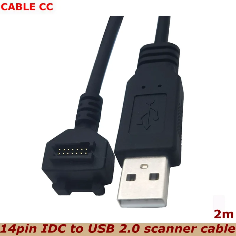 

200cm 14pin IDC to USB 2.0 Commonly Suitable for Verifone VX810 VX820 Scanning Gun Cable With The Best Quality