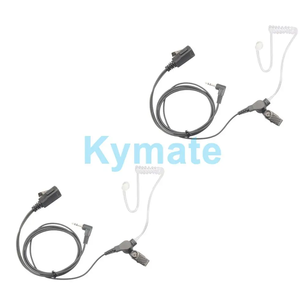 

2pcs 2.5mm Throat Mic Microphone Covert Acoustic Tube Earpiece Headset with PTT for Moto Talkabout Walkie Talkie T3 T4 T6200