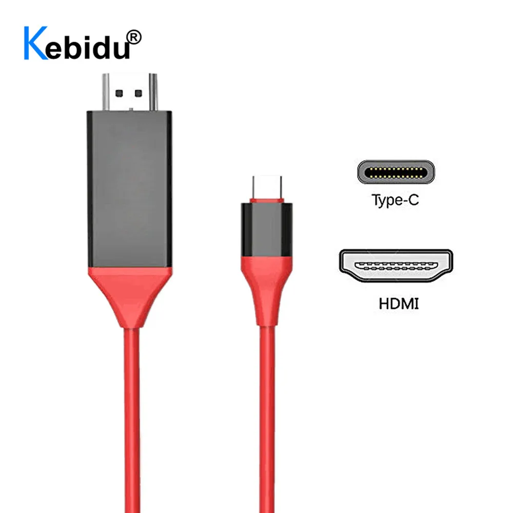 Kebidumei Usb Type C Adapter USB3.1 4K Hdmi-Compatibel Converter Voor Macbook Samsung Galaxy S9/S8/note 9 Huawei USB-C Kabel