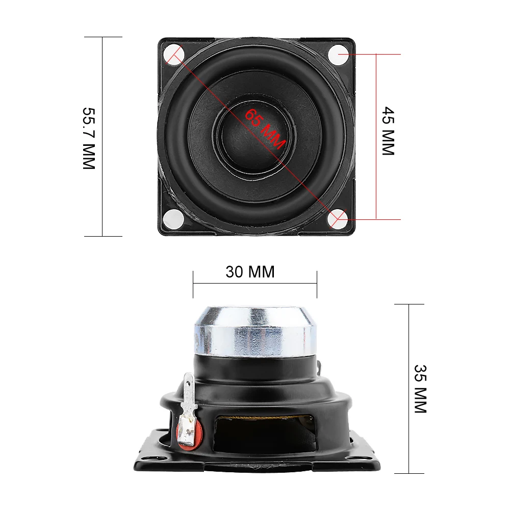 AIYIMA-Driver de alto-falante Full Range Mini, amplificador de som, coluna, unidades DIY Home Altifalante, 2 "Febre, 6 Ohm, 15 W, 2 pcs