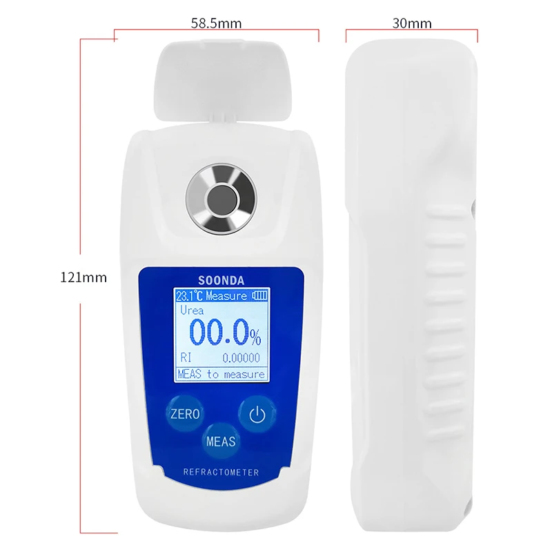 Medidor Digital de concentración de Urea para coche, instrumento detector para tratamiento de escape de coche diésel, probador de solución de Urea fluida, 0-55%