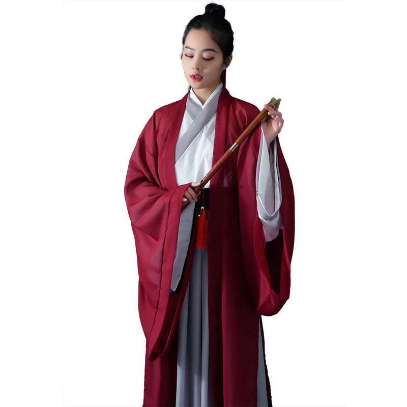 여자 Hanfu 레이디 고대 한 왕조 검객 복장 중국 전통 민속 무용 의상, 남자 코스프레 의상