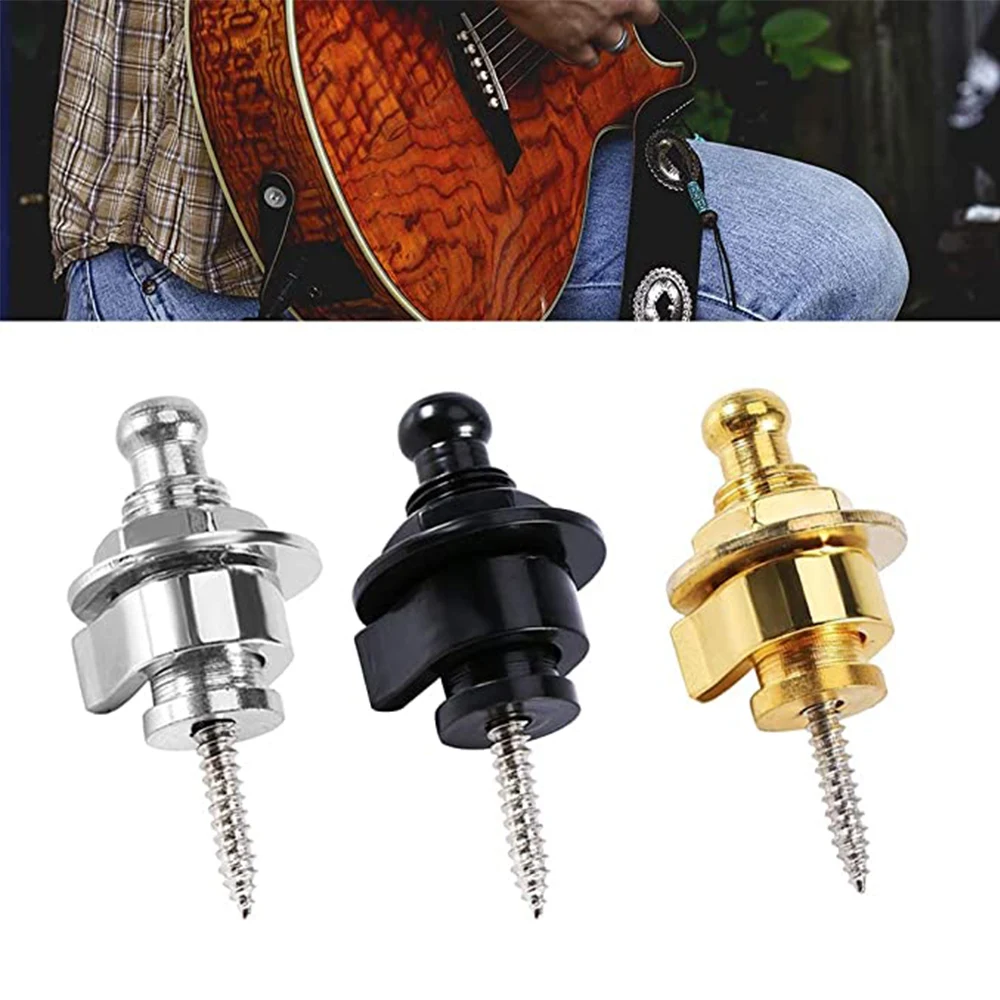 4pcs Guitar Strap Lock Buttons Metal Security Quick Release Guitar Strap Locks For All Acoustic Electric Bass Guitar Starp