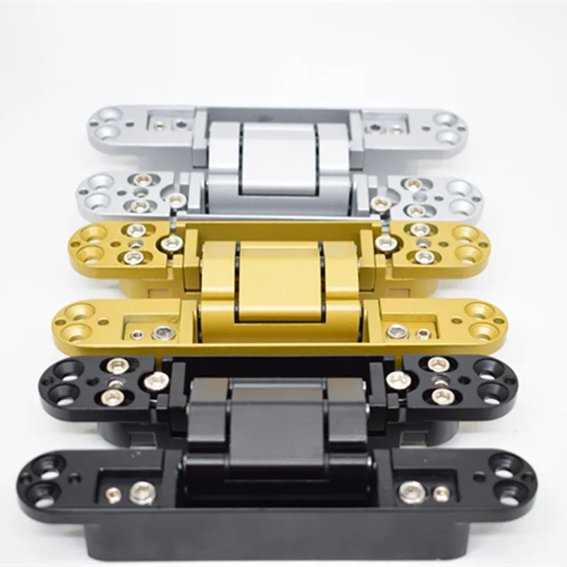 

JIAOJIAOZ 3D Adjustable cross hinge Invisible Door Hinge Zinc Alloy hinge background wall hinge 40kg hinges150*25MM