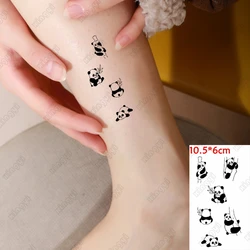 Water Transfer Tattoo Cute Panda Bamboo Animal Lovely Cat Body Art Waterproof Temporary Fake Tatoo Falsh Tatto Man Woman Kids