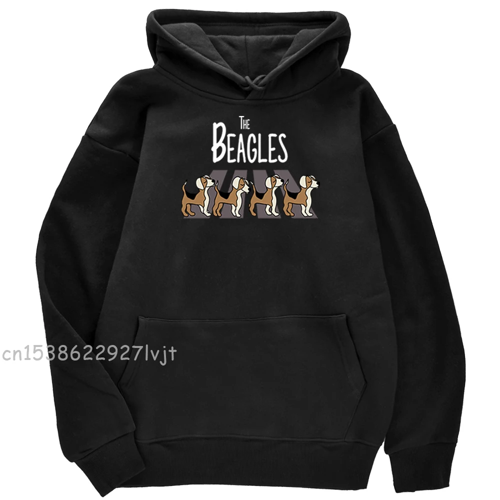 The Beagles Simplicity Print Mens Sweatshirts Fashion Harajuku Autumn Clothes Fleece Pullover Hoodies New Fleece Hoody Pullover