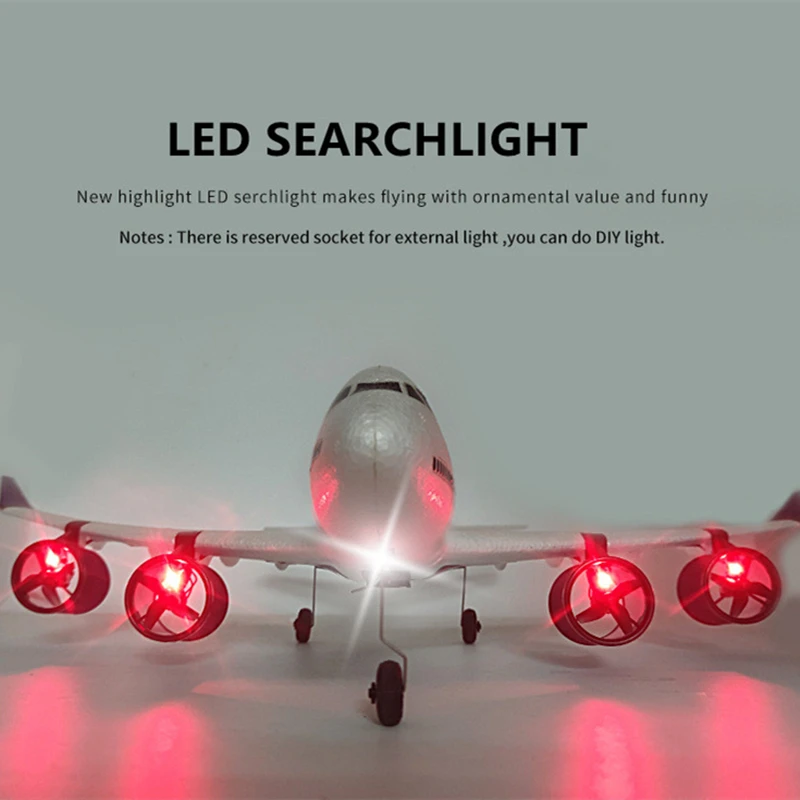 3CH 3D Stunt Roll Remote Control Glider 200M EPP Crash-resistant Material 2 Take-off Methods Fixed-wing RC Plane With LED Light
