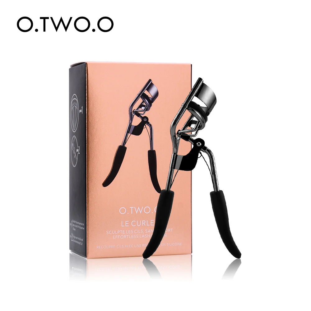 O.TWO.O Handle Eyelash Curler Eye Lashes Curling Clip Eyelash Cosmetic Makeup Tools Accessories Black Silver Color