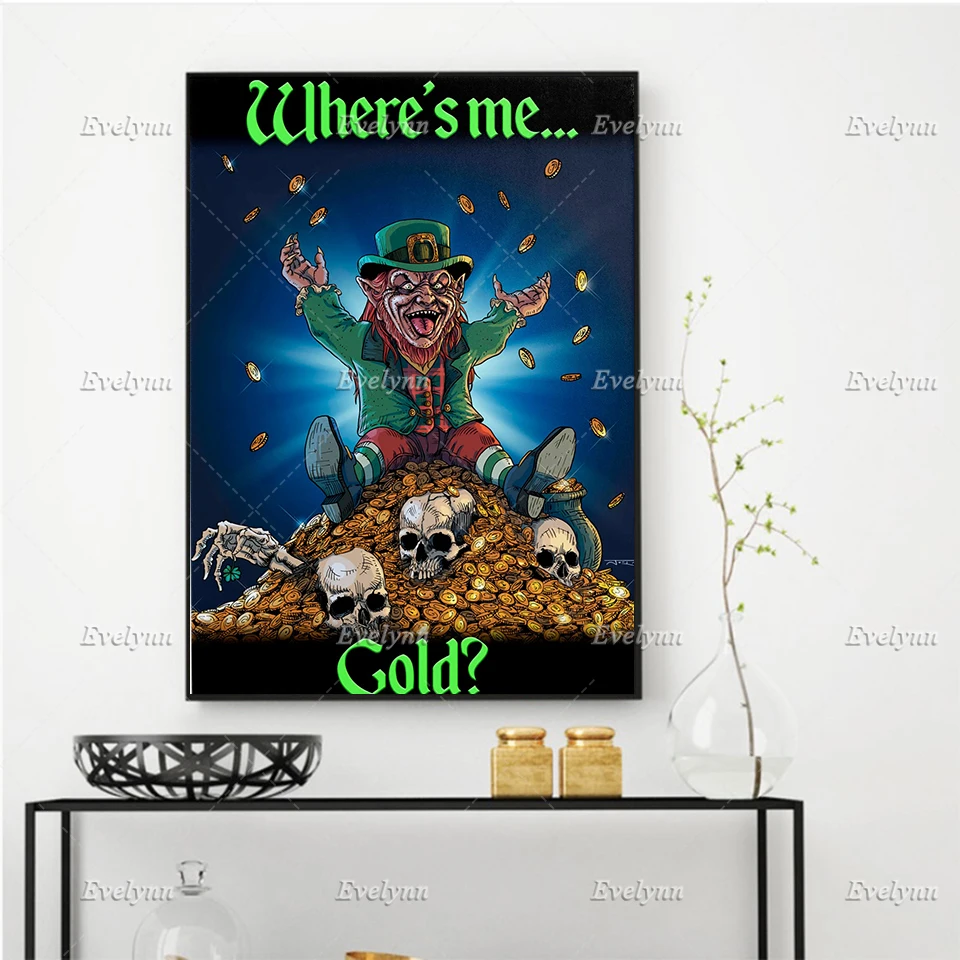 

Leprechaun Vintage Poster And Prints On Canvas Wall Art Modular Pictures For Living Room Home Decor Painting Unique Gift Cuadros