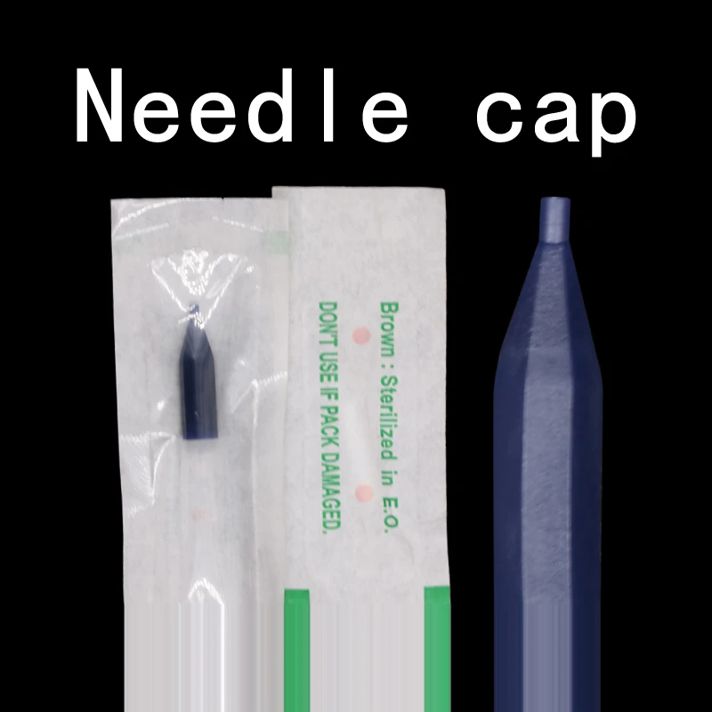 100 Stuks Steriele 1R,2R,3R Generieke Zes Naald Cap Permanente Make-Up Tip Fit Op Sunshine & Giant Zon G8650 G9740 Rose Tattoo Machine