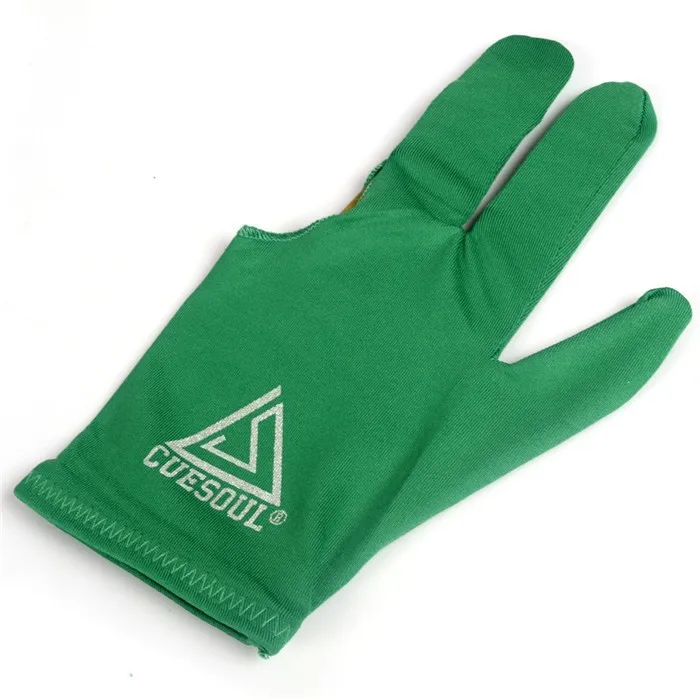 ESOUL-Gants de billard à 3 doigts, 10 pièces/ensemble, noir, bleu, vert, rouge, document