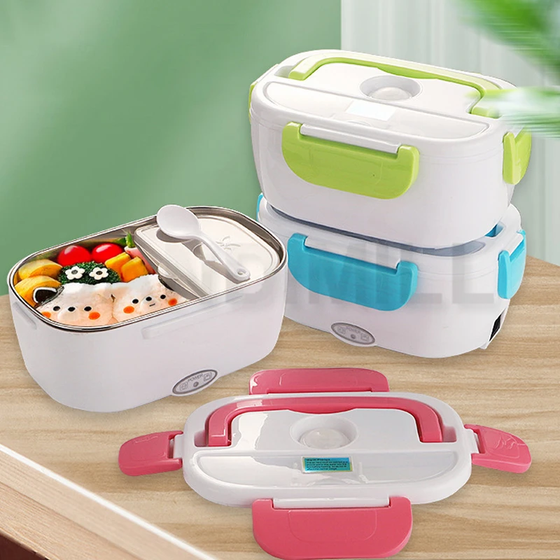 CANDIMILL 110V/220V Elektryczny Podgrzewacz do Lunchu Podgrzewacz do Jedzenia Ryżowar Pojemnik Podgrzewający Pudełka Bento Wkładka ze Stali Nierdzewnej