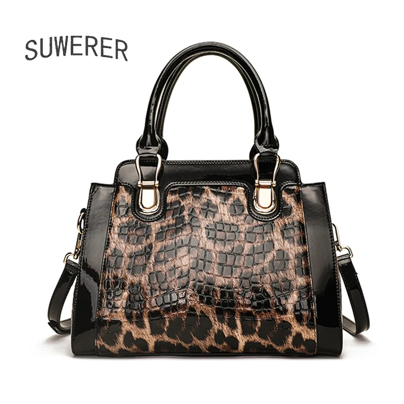 Cowhide Leather Leopard Women's Bag 2022 New Ladies Luxury Handbag Large Capacity Tote Bag women bags designer handbags