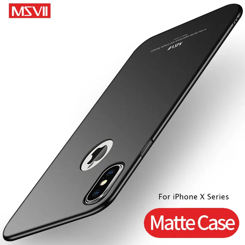 MSVII Cover For iPhone X Case Ultra Thin Luxury Matte Coque For Apple iPhone Xr Xs Max Case Slim PC Cover For iPhoneX 10 X Case