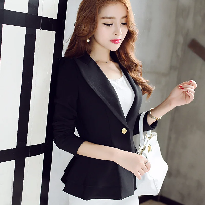 

New Women Suit Long Sleeves Suits Female Coat Slim Blazers Fashion Office Jacket Sexy Autumn Femme Pink Blue White Black Blazer