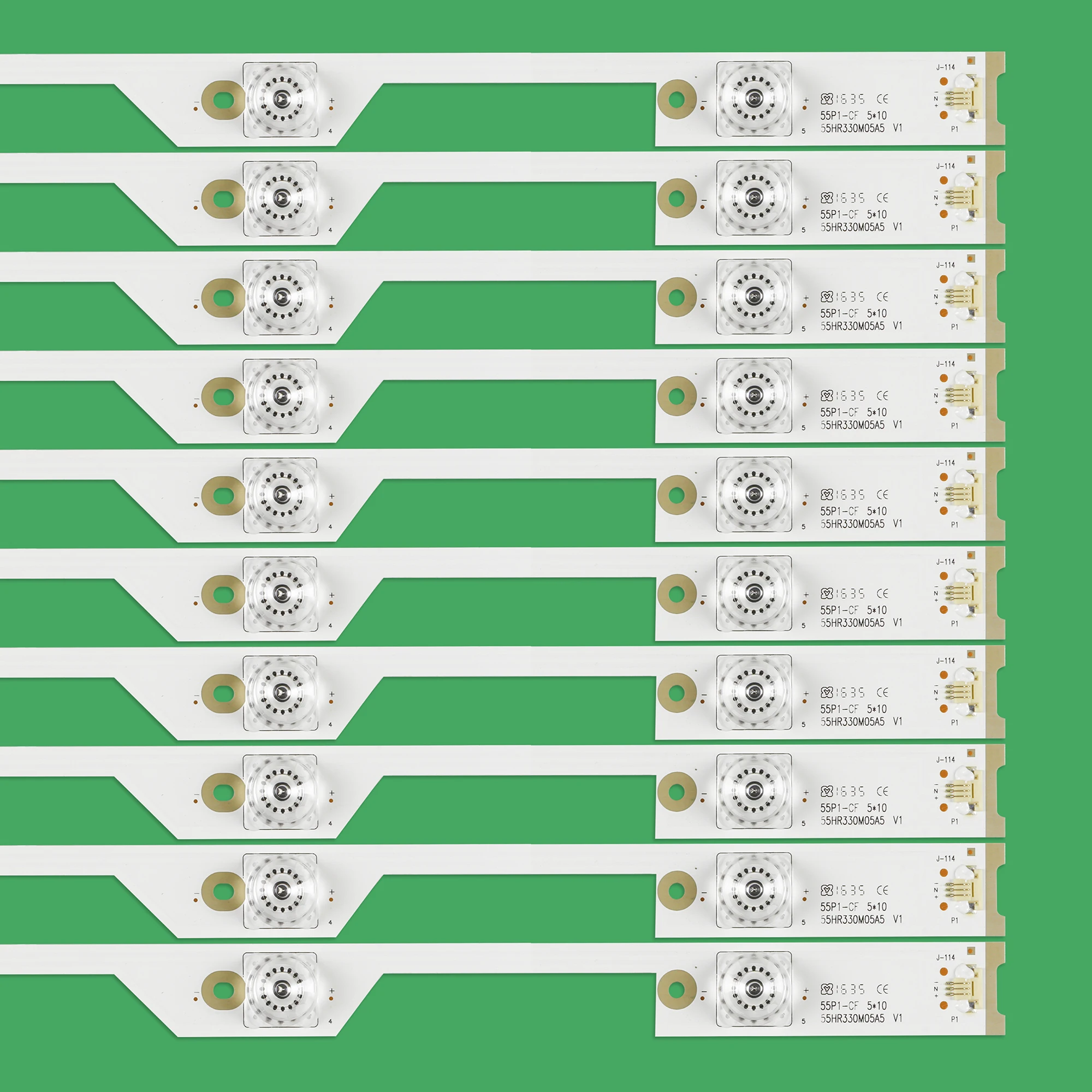 Nuevo 10 unids/set 5LED tira de LED para iluminación trasera para LVU550NDEL CD9W18 4C-LB5504-HR3 HR4 4C-LB5505-HR01J 55HR330M05A5 V1