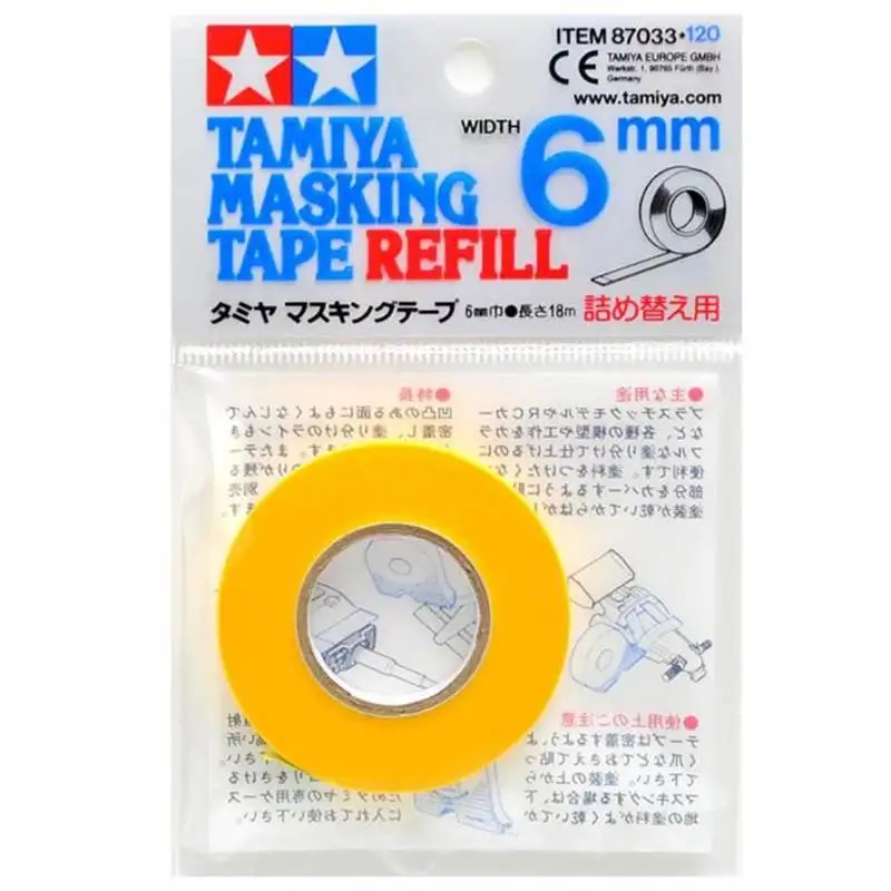 Tamiya 87033 1/2/3/6/10/18mm Length 18M Masking Tape Refill Model Making Tools For Adults Hobby Model DIY