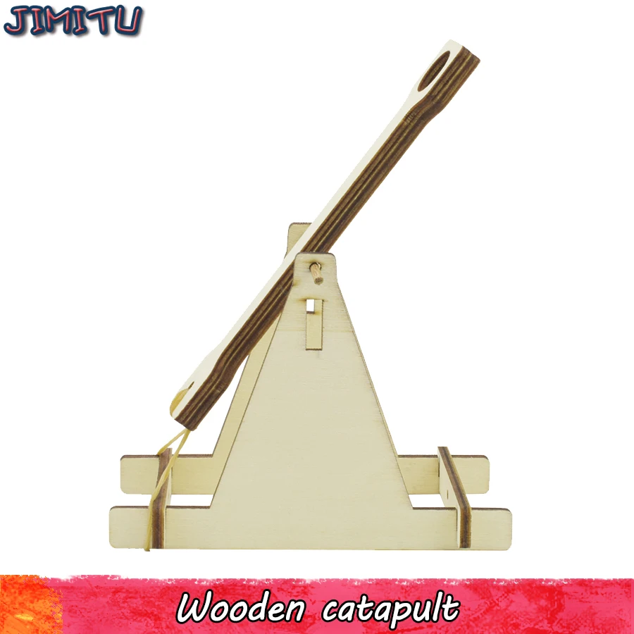 ไม้ Catapult ชุดการศึกษาทดลองของเล่นเด็กชุดของขวัญปริศนาฟิสิกส์โรงเรียนของเล่นปรับปรุง Handmade ความสามารถ