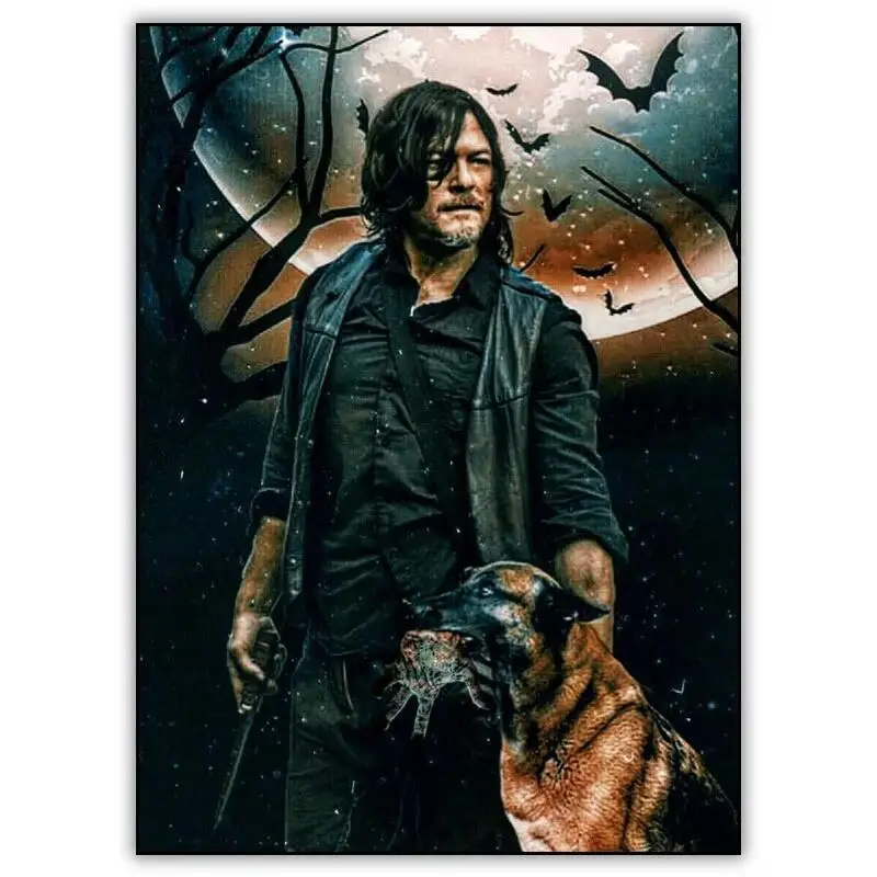 

5d DIY Diamond Painting Kit Walking Dead Daryl Picture Wall Picture Diamond Embroidery, Cross Stitch, Mosaic, Sticker, Home