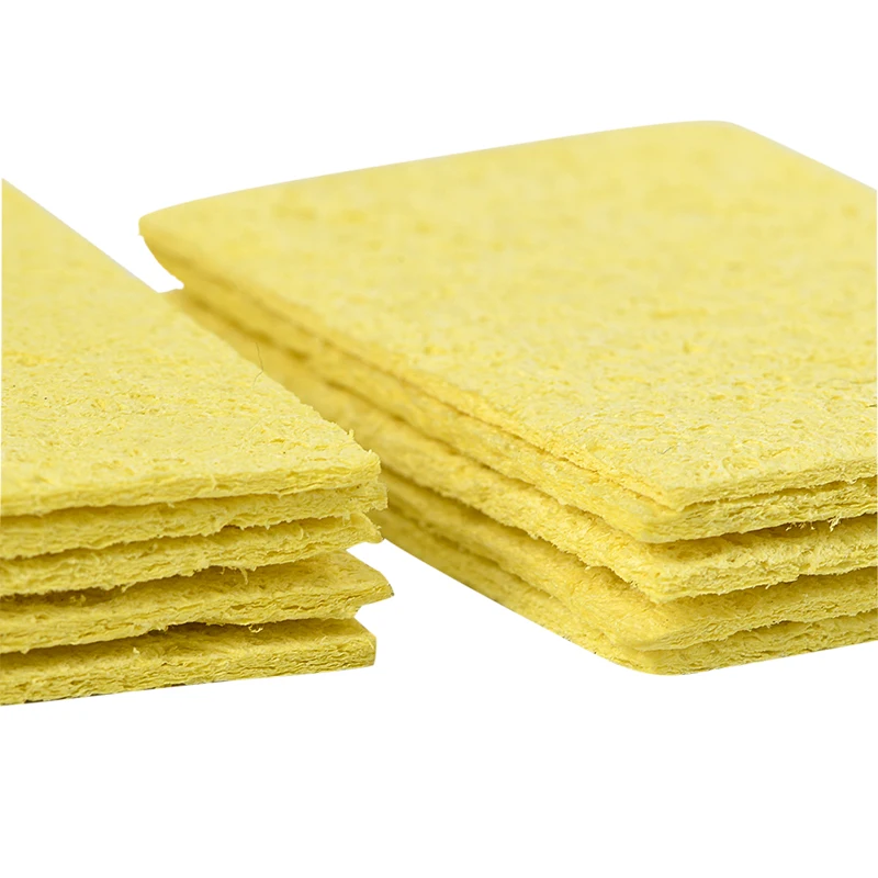 Jcd 10 Stuks Soldeerbout Tips Reiniger Spons Schoonmaken Gele Spons Lassen Soldeerbout Tip Cleaner Pads Tools Topkwaliteit