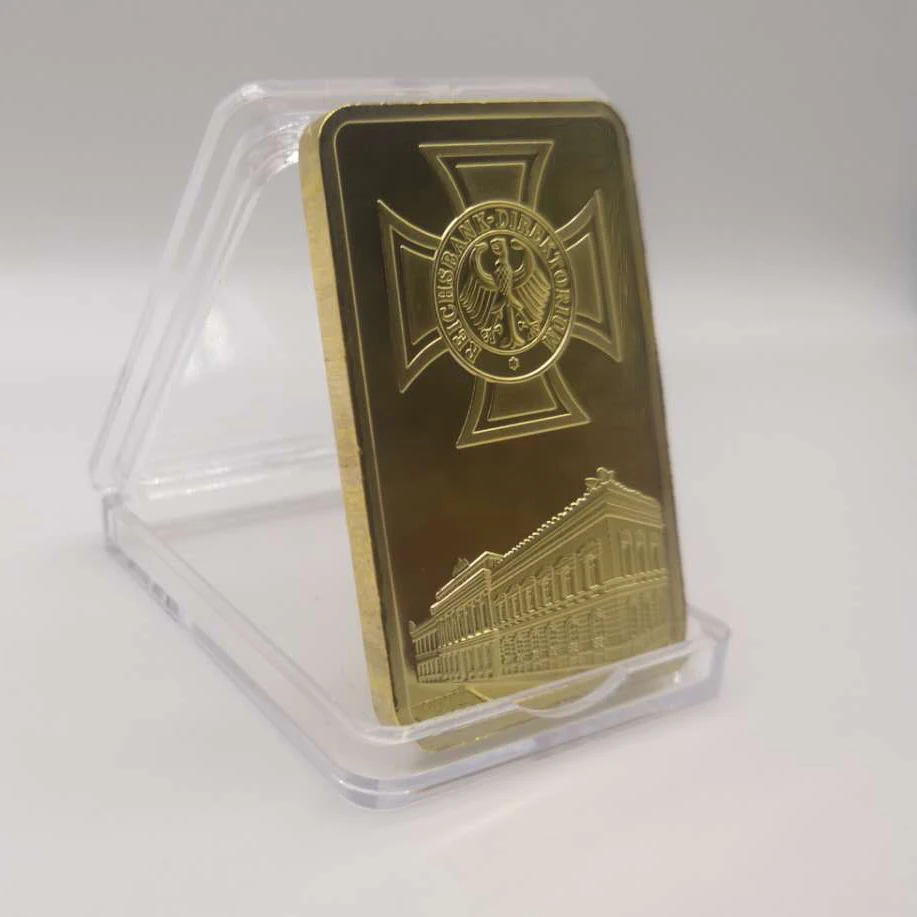 German Gold Bullion Bar Deutsche Reichsbank 999/1000 Gold 1 OZ Eagle Cross Bar/Coin Collectable