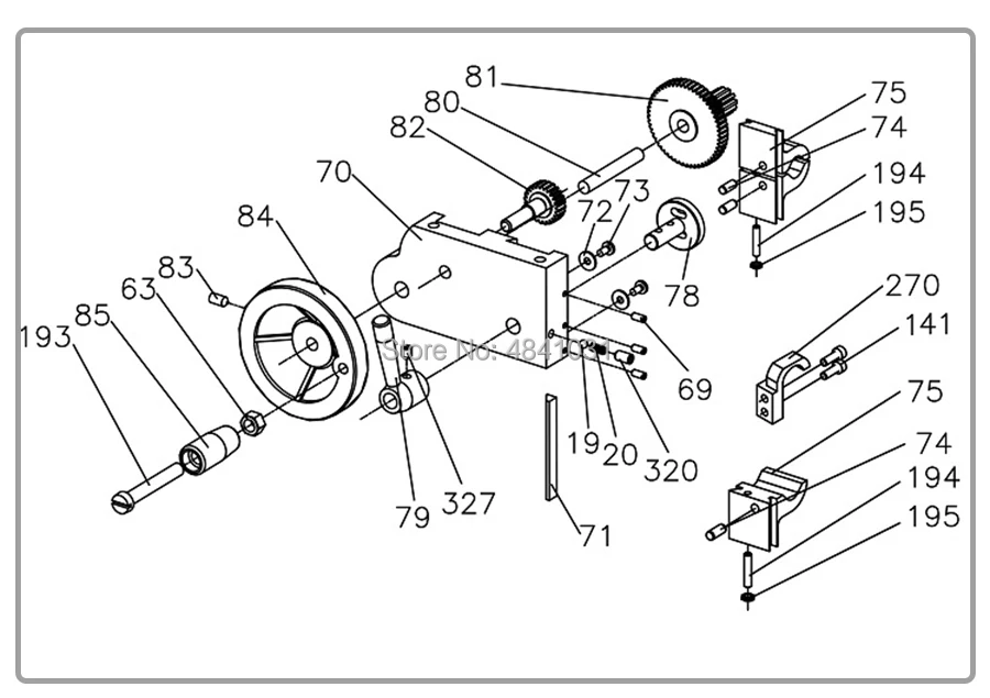 Imagem -02 - Avental Slide Box Assembly para Sieg C3070a Grizzly G8688 Jet Bd6 Sogi Bd7 Craftex Cx704 Compact Cl300m