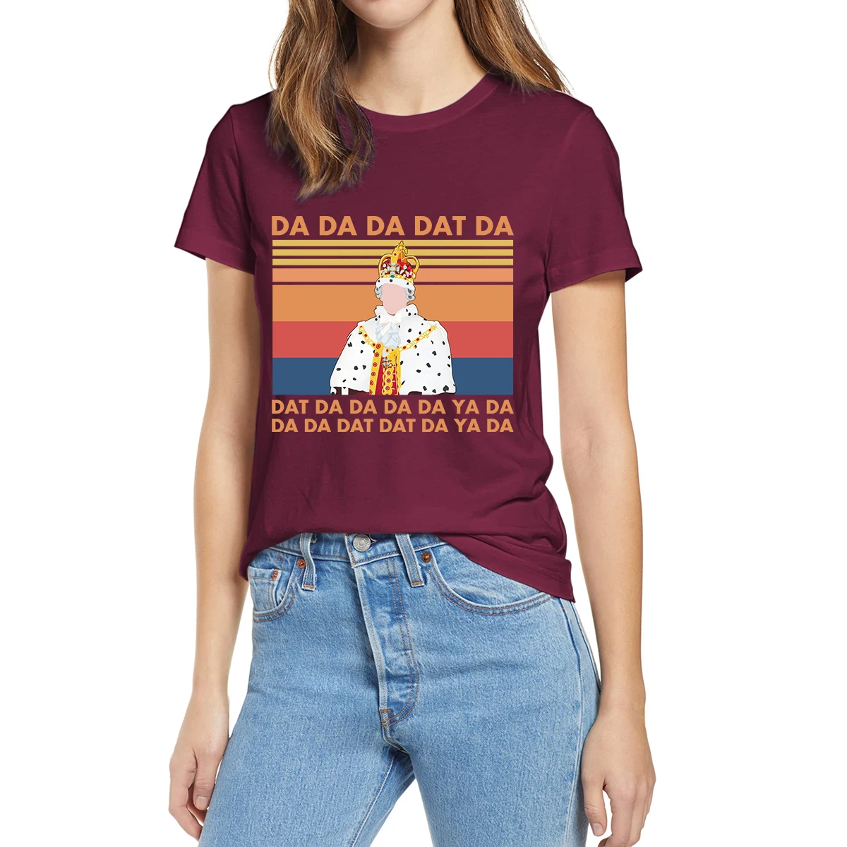 100% Katoen Alexander Hamilton Muzikale Koning George Hamilton Chorus Da Da Da Grappige Vrouwen Casual Nieuwigheid T-shirt Harajuku Zachte Tee