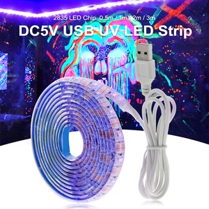 UV -LED -Klebeband, DJ -Fluoreszenz -Seilband, UV -Fluoreszenzband, Ultraviolett USB, lila, 0,5 m, 1 m, 2m, 5V, DC 2835 Hauptverkauf UV -LED -Band - №4