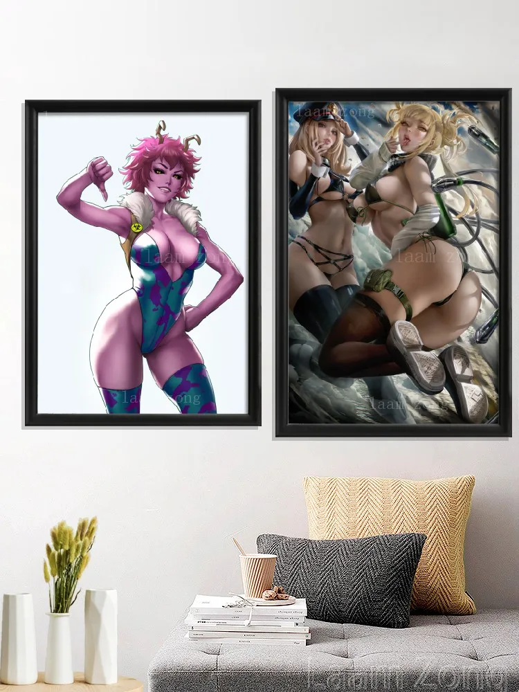 Japanese Cartoon Anime Art-Poster Picture, Himiko Toga, Mina Ashido, Sexy Nude Prints, Home Decoration