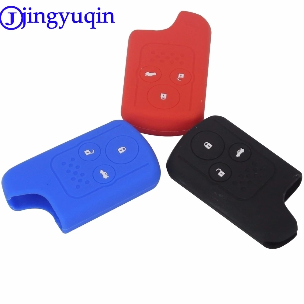 jingyuqin 3 Buttons Remote Silicone Car-Styling Key Cover Case Set Stickers For Honda Accord Crv Civic 2006 2011 2013 2014 2015