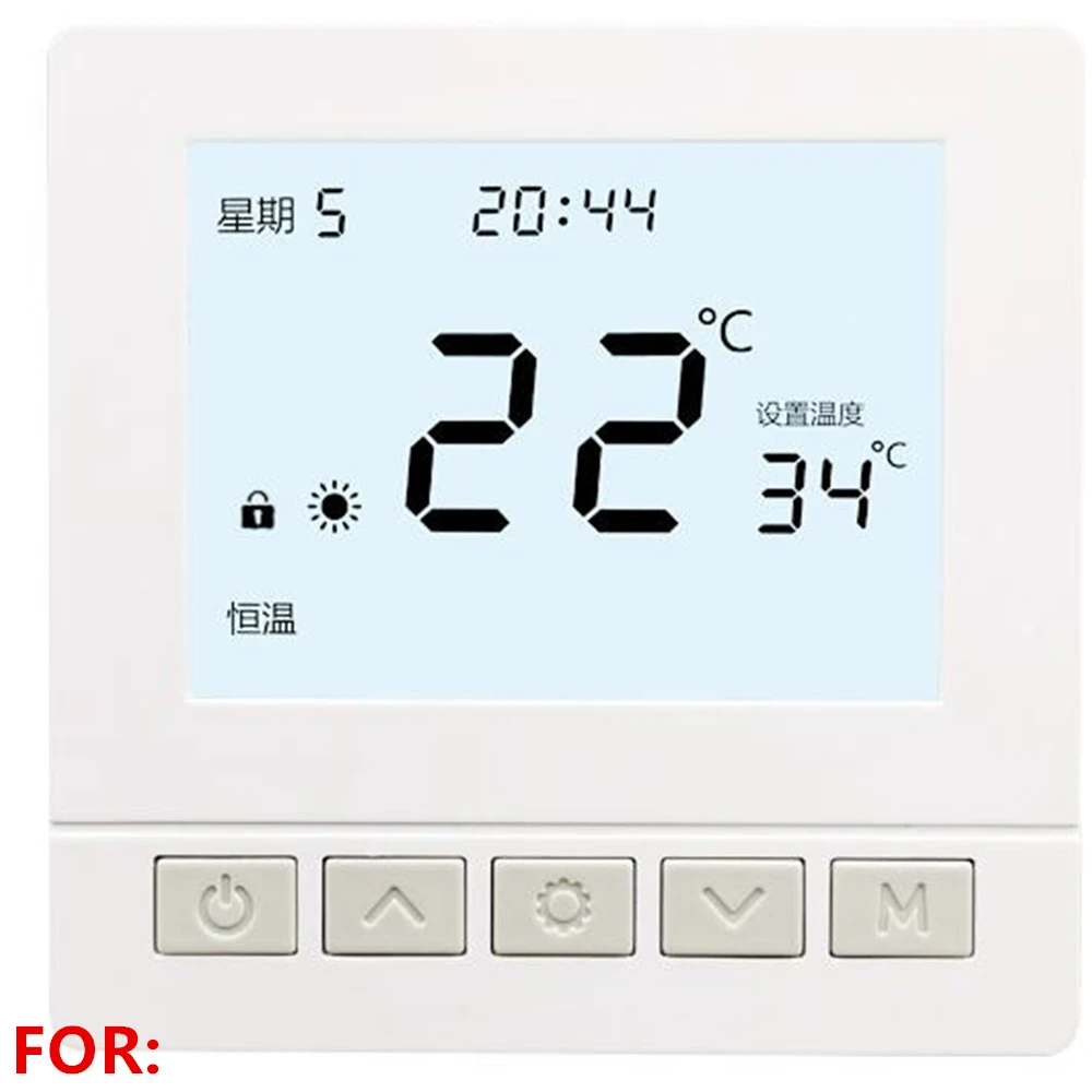 전기 바닥 난방 전기 난방 필름 온도 조절기, 지능형 20A 고전력 스위치 프로그래밍 가능 Lcd 패널