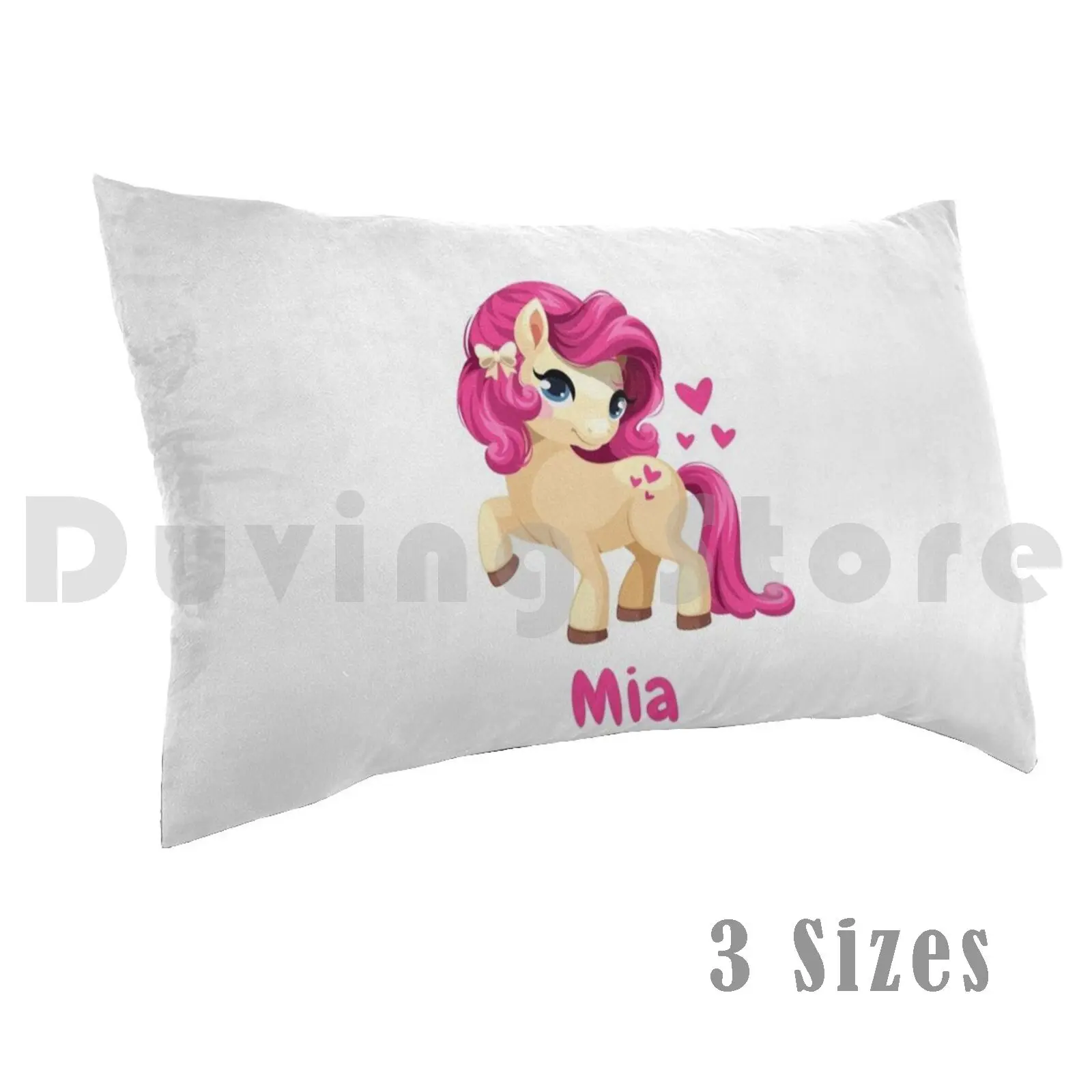 Mia Baby Horse Kids Unicorn Pink Pillow case 2693 Mia Baby Horse Kids Unicorn Pink Cartoon Funny