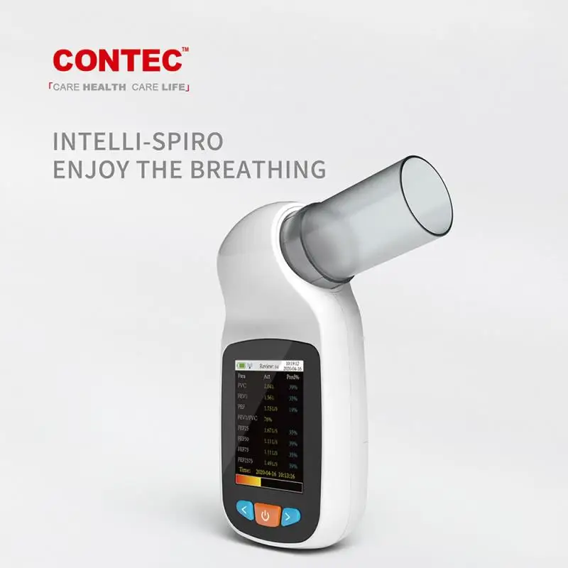 CONTEC Digital Spirometer SP70B Lung Breathing Diagnostic Vitalograph Spirometry CE RESP Waveform Display