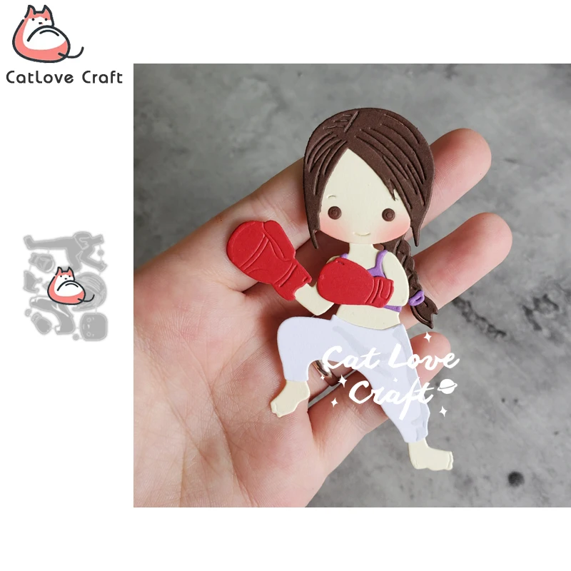 Catlove Women's Boxing Metal Cutting Dies Scrapbooking Mold Stencil Die Cuts Card Making DIY Craft Embossing New Dies For 2020