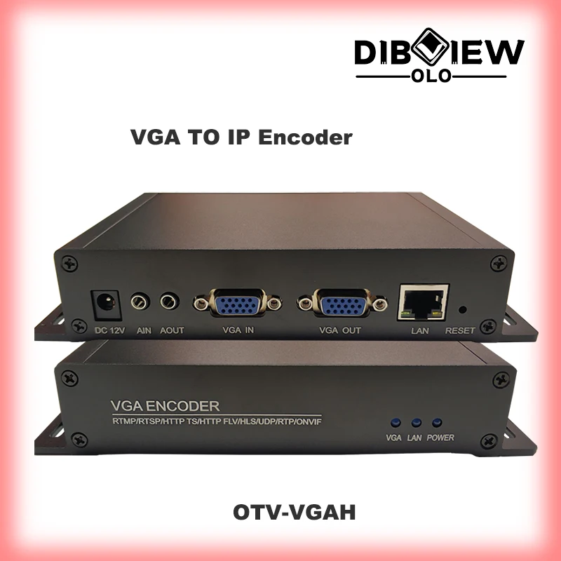 OTV-VGAH VGA إلى IP H.265 H.264 VGA loopout Video NDI IPTV LIVE Encoder عبر HTTP HLS RTSP RTMP UDP ONVIF