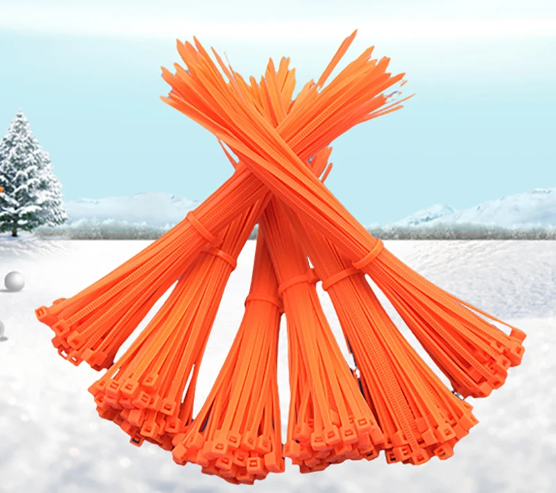 3.6x150 Self-Locking Plastic Nylon Wire Cable Zip Ties 50pcs orange Cable Ties Fasten Loop Cable Various specifications