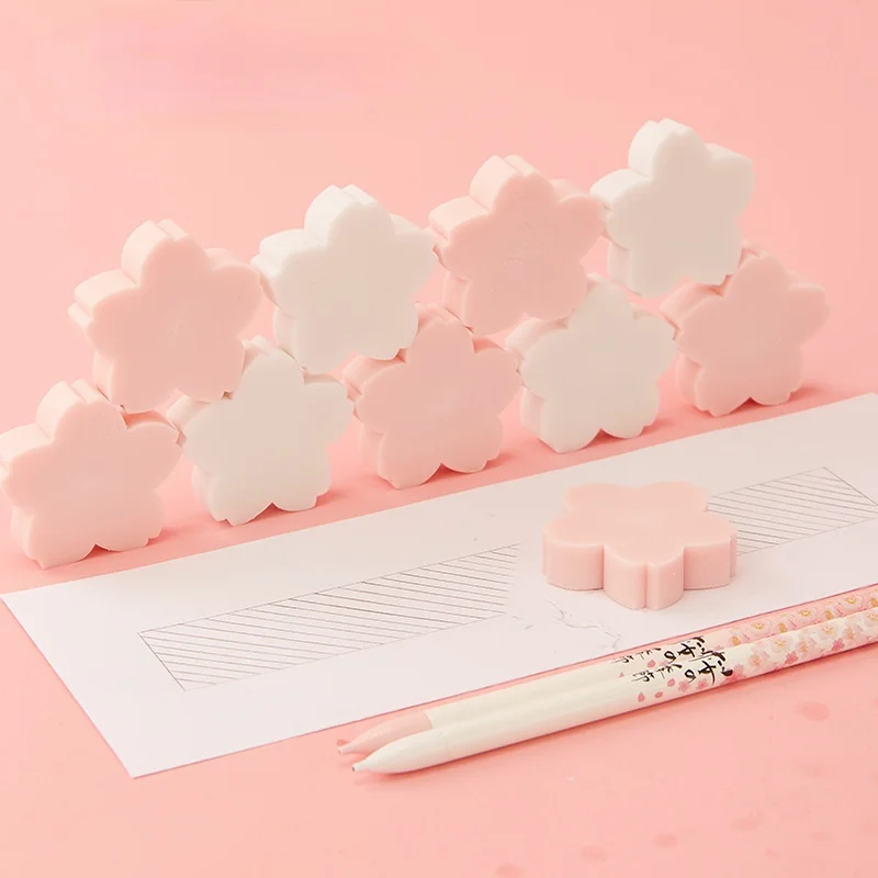 Cherry Blossom Eraser Wipe Clean Cute Eraser Kawaii Office Supplies Stationery