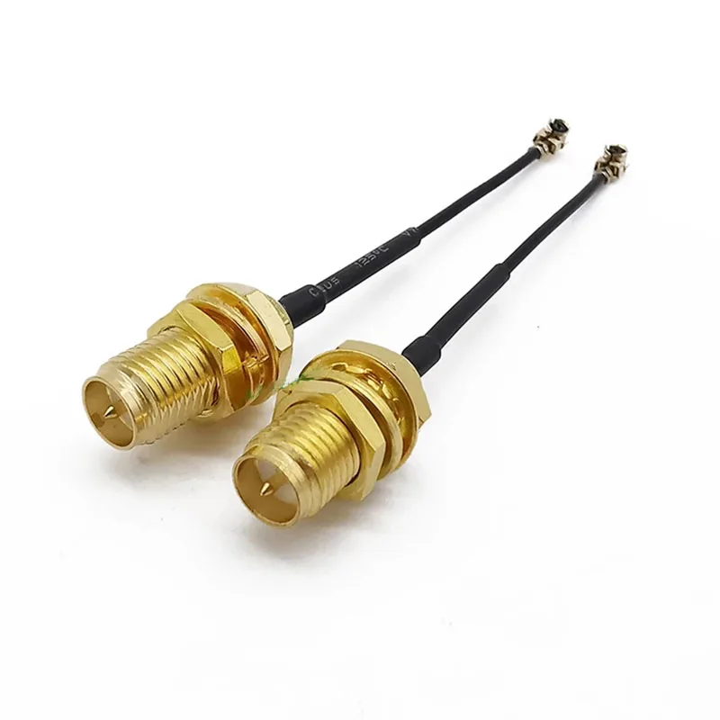 Cabo conector transmissor 12cm de comprimento 5.8g, cabo sma para ufl/ipex adaptador coax rf antena linear montagem com cabo rabo de porco 1.13mm