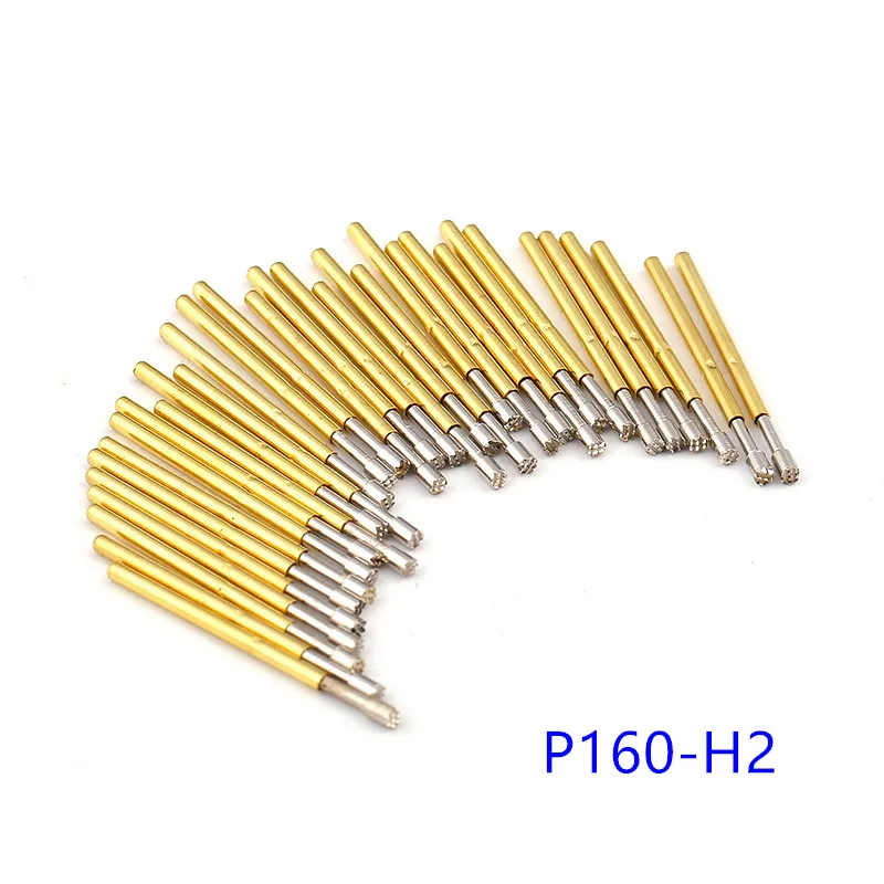 100PCS/Bag of P160 Series Brass Spring Test Probe with Nickel Plated Needle Diameter Electronic Spring Test Probe