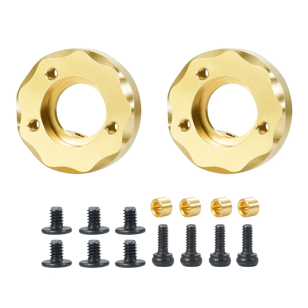 YEAHRUN 2Pcs Brass Steering Knuckles Blocks Wheel Counterweight for Kyosho Jimny 1/18 MINI-Z 4x4 Wrangler Hilux 1/24 RC Car