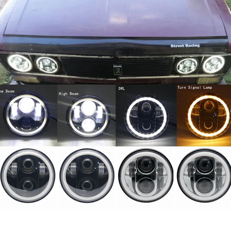 5.75 Inch LED Headlight for Triumph Rocket III 3 & Speed Triple & Street Triple 5 3/4' Headlamp for Iron 883 Dyna 1/2/4PC