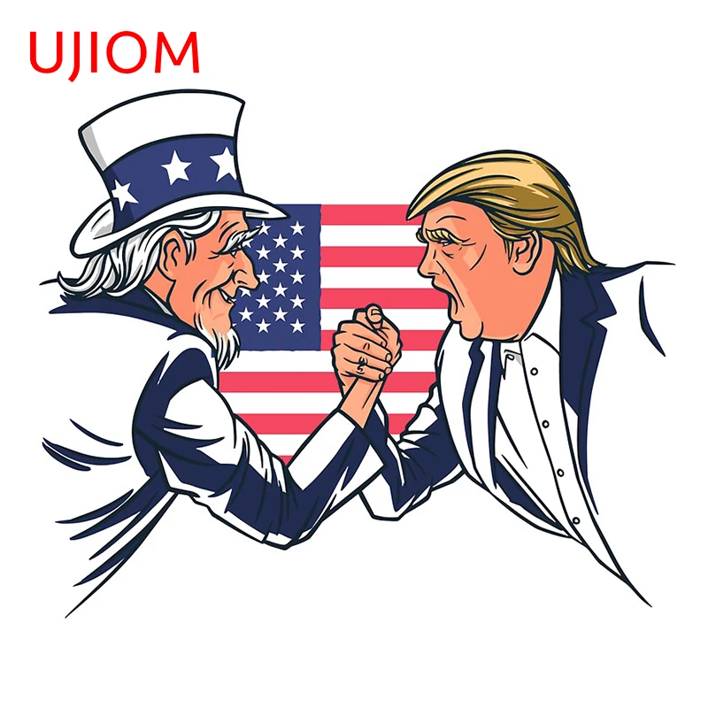 UJIOM Cartoon Wall Stickers Trump Election Sticker Home Door Decor Livingroom Wallpapers Decoration Accessories Waterproof Decal