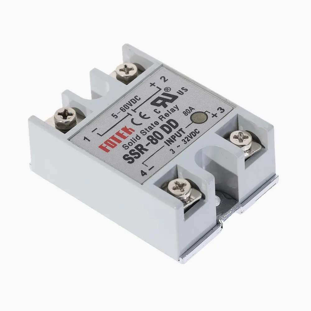 1Pcs SSR80DD SSR-80DD Manufacturer 80A solid state relay ,input 3-32VDC output 5-60VDC