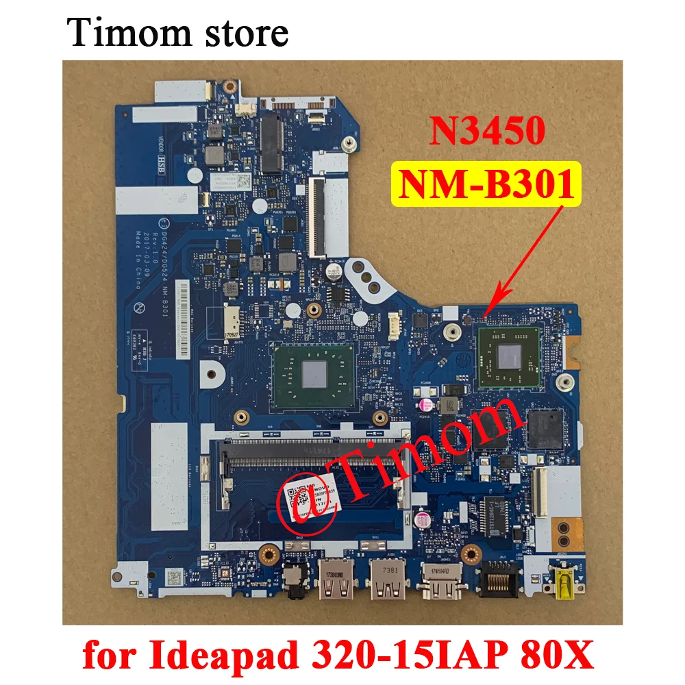 

N3450 R17M M1 2G for 320-15IAP 80XR Laptop Independent Motherboard NM-B301 5B20P20640 5B20P20641