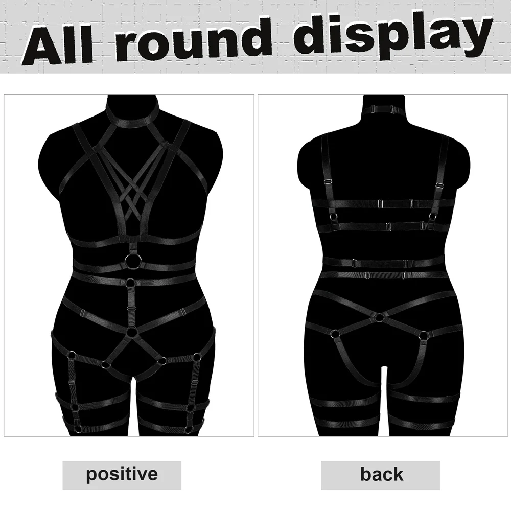 Sword Belt Body Bondage Harness Plump Women Fetish Bdsm Plus Size Lingerie Goth Punk Cosplay Sexy Underwear Erotic Costume